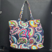 Load image into Gallery viewer, Paisley &quot;A&quot; Monogrammed Tote Bag
