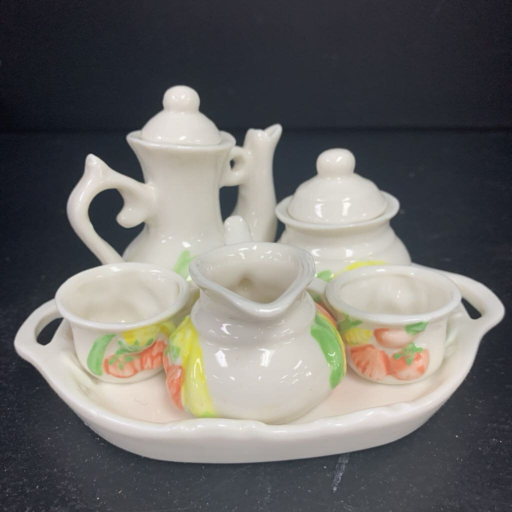 Fruit Porcelain Collectible Tea Set