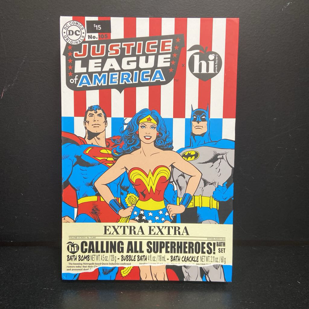 Justice League of America Calling all Superheroes Bath Set (NEW)