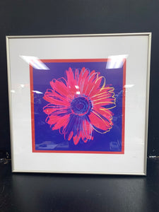 Andy Warhol "Daisy" c.1982 Framed Flower Print Picture
