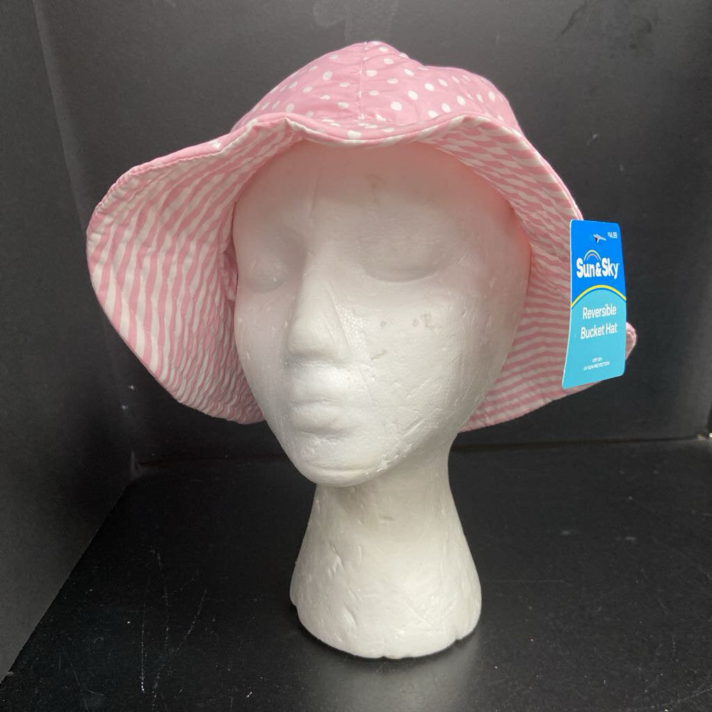 Girls Polka Dot Reversible Sun Hat (NEW)
