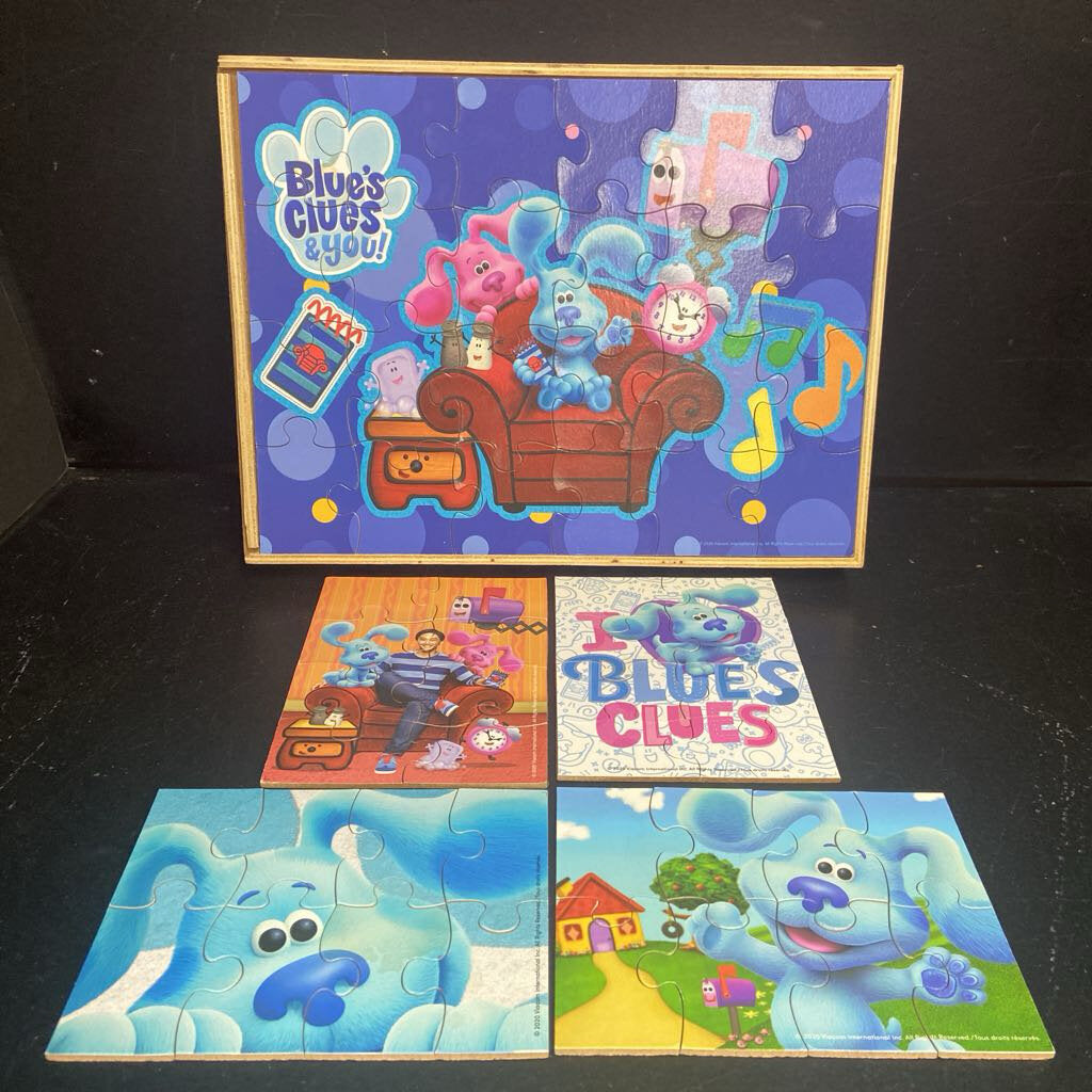 5pk Puzzles w/Wooden Case