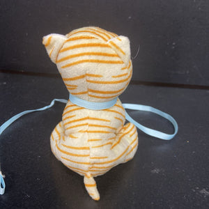 Striped Cat w/Leash Plush