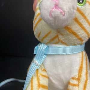 Striped Cat w/Leash Plush