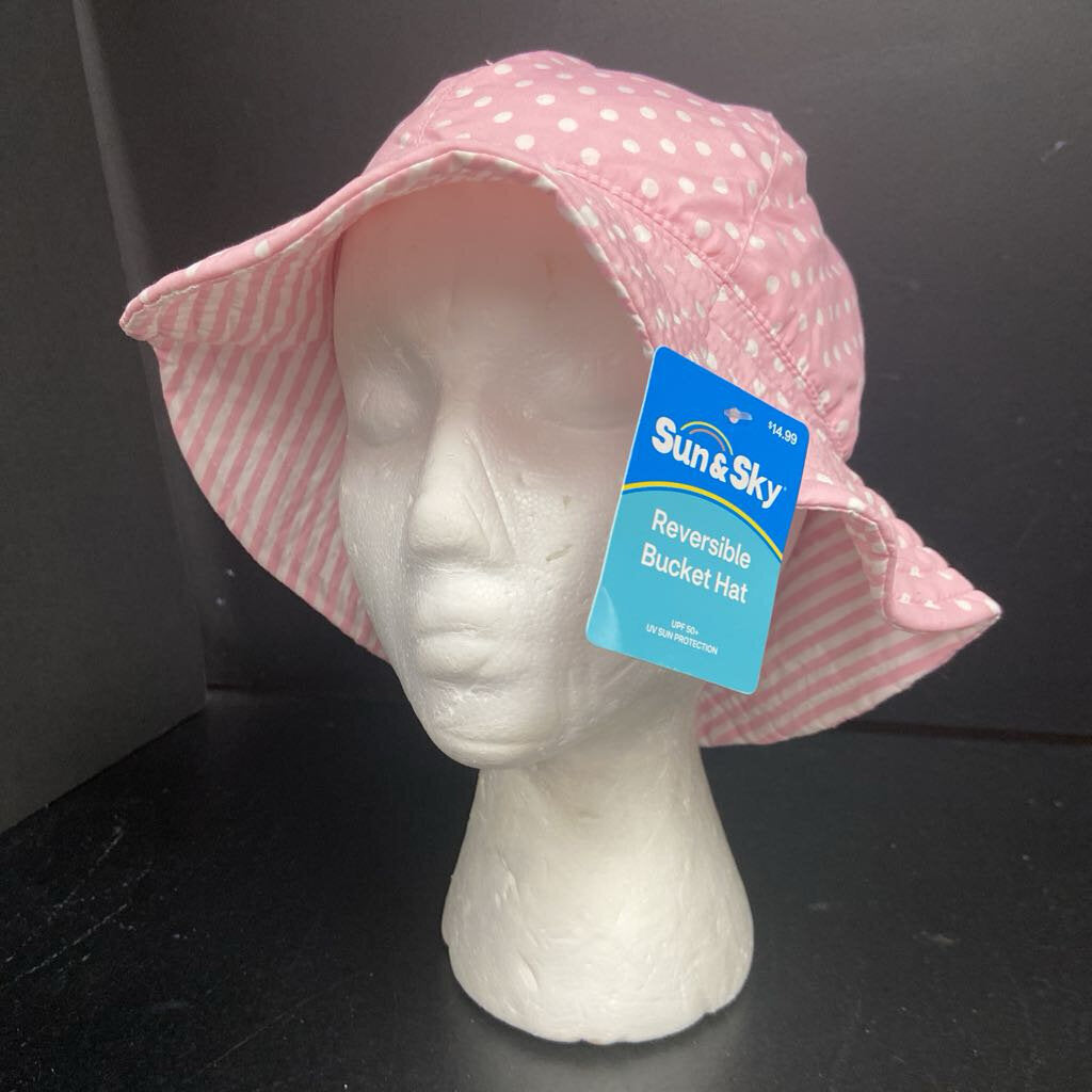 Girls Polka Dot Reversible Sun Hat (NEW)
