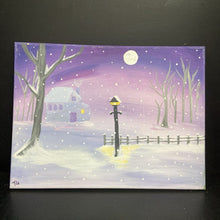 Load image into Gallery viewer, Snowy House Canvas Painting

