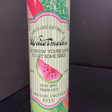 Load image into Gallery viewer, &quot;Life is...&quot; Watermelon Tumbler w/Metal Straw
