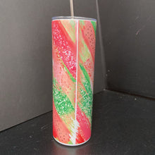 Load image into Gallery viewer, &quot;Life is...&quot; Watermelon Tumbler w/Metal Straw

