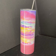 Load image into Gallery viewer, &quot;Beach Rules...&quot; Tumbler w/Metal Straw
