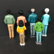 Load image into Gallery viewer, 6pc Pretend Play Multicultural Families African American Dollhouse Dolls (Creative Minds)
