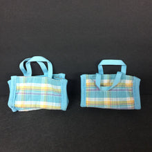 Load image into Gallery viewer, 2pk Plaid Mini Pet Tote Bags
