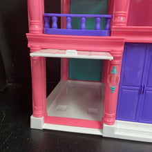 Load image into Gallery viewer, 3 Story Dollhouse Play Set with Working Garage &amp; Elevator Battery Operated
