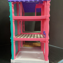 Load image into Gallery viewer, 3 Story Dollhouse Play Set with Working Garage &amp; Elevator Battery Operated
