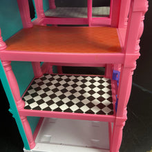 Load image into Gallery viewer, 3 Story Dollhouse Play Set with Working Garage &amp; Elevator Battery Operated
