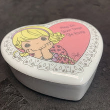 Load image into Gallery viewer, "May All Your Days Be Rosy" Porcelain Heart Trinket Box 1997 Vintage Collectible
