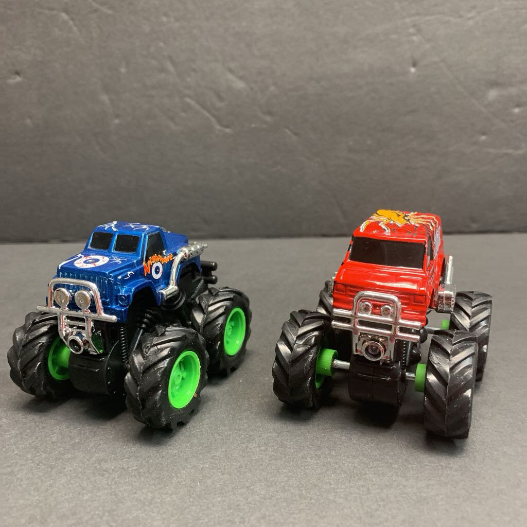 2pk Mini Push & Go Monster Trucks