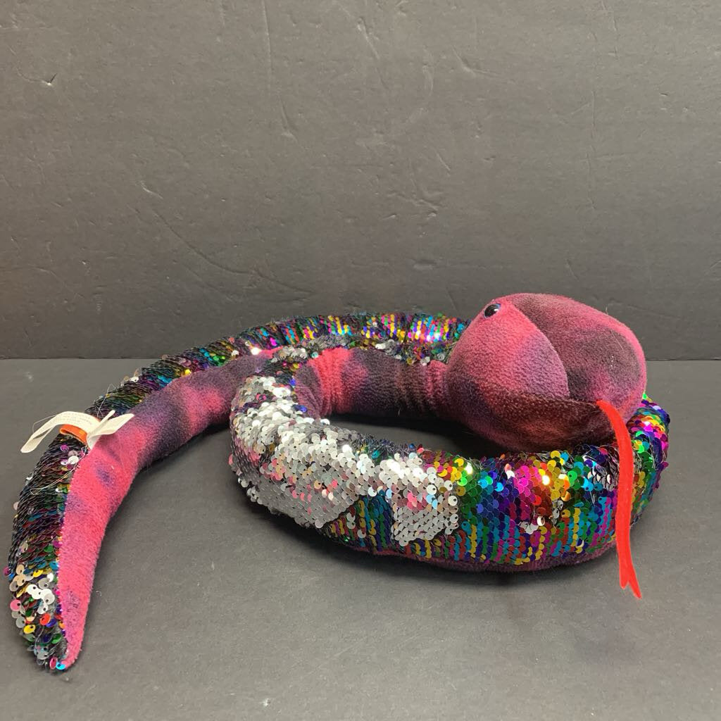 Reverse Sequin Plush Snake