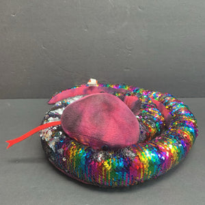 Reverse Sequin Plush Snake