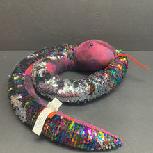 Load image into Gallery viewer, Reverse Sequin Plush Snake
