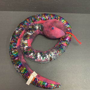 Reverse Sequin Plush Snake