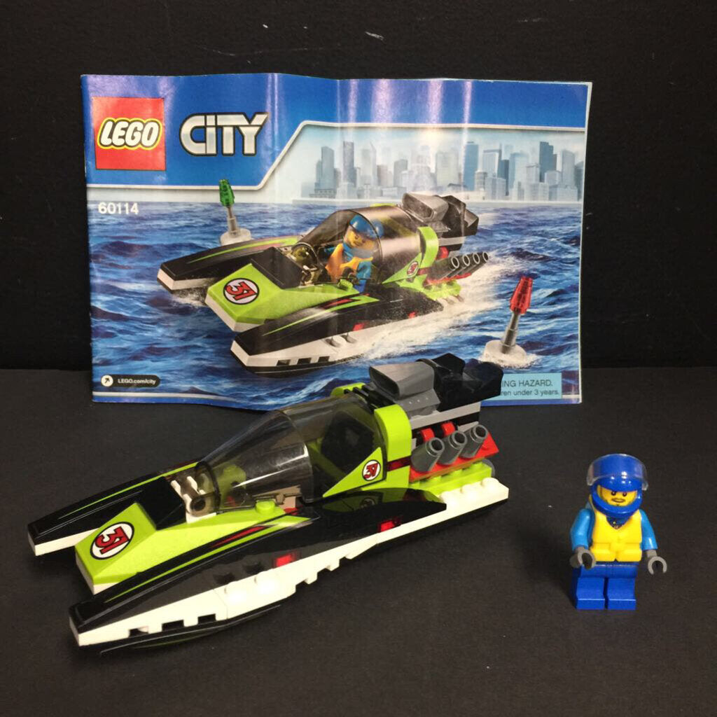 60114 Race Boat Lego City Set