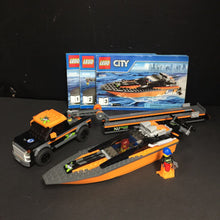 Load image into Gallery viewer, 60085 4x4 with Powerboat Lego City Set
