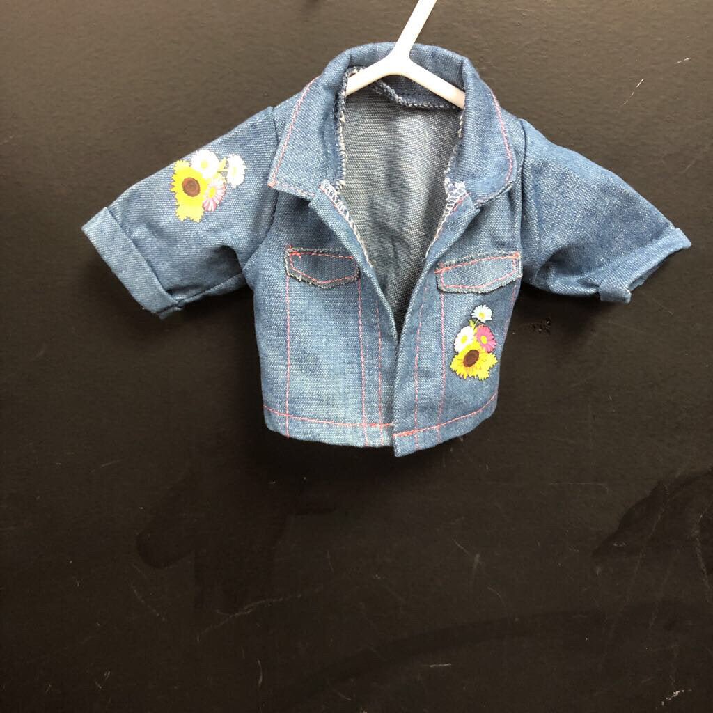 Denim Flower Jacket for 18
