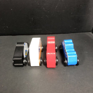 4pk Wooden Emergency Cars
