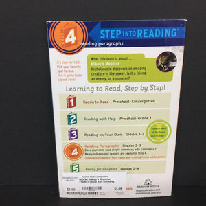 Mikey's Monster (TMNT) (Step Into Reading Level 4) (Hollis James) -character reader paperback
