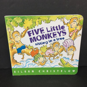 Five Little Monkeys Sitting in a Tree (Eileen Christelow) -character board