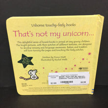 Load image into Gallery viewer, That&#39;s Not My Unicorn... (Usborne Touchy-Feely Books) -touch &amp; feel board
