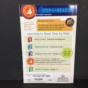 Green Team! (Teenage Mutant Ninja Turtles - TMNT) (Step Into Reading Level 4) (Christy Webster) -character reader paperback