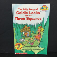 Load image into Gallery viewer, The Silly Story of Goldie Locks and the Three Squares (Hello Math Reader Level 2) (Grace Maccarone) -educational reader paperback
