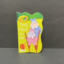 Load image into Gallery viewer, Two Hippos Up On Sticks (Crayola) (Ivy Garland) -board
