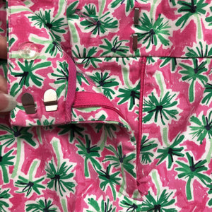 Shelby Palm-Tree Scalloped Shorts
