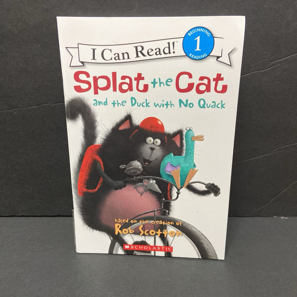 Splat the Cat & The Duck With No Quack (I Can Read Level 1) (Rob Scotton) -character reader paperback