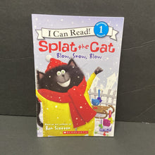 Load image into Gallery viewer, Splat the Cat: Blow, Snow, Blow (I Can Read Level 1) (Rob Scotton) -character reader paperback
