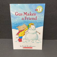 Load image into Gallery viewer, Gus Makes a Friend (Scholastic Reader Level Pre-1) (Frank Remkiewicz) -character reader paperback
