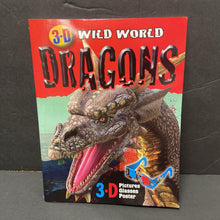 Load image into Gallery viewer, 3-D Wild World Dragons (Lisa Regan) -mythology paperback
