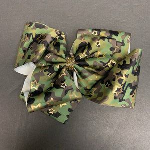 Camo Star Hairbow Clip