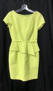 Textured Floral Flounce Embossed Peplum Dress (Rickie Freeman for Teri Jon)