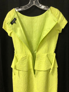 Textured Floral Flounce Embossed Peplum Dress (Rickie Freeman for Teri Jon)