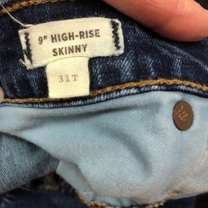 9 Inch High Rise Skinny Denim Jeans Pants