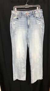 Relaxed Straight Super High Rise Distressed Denim Jeans Pants (Edgely)