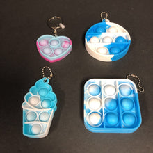 Load image into Gallery viewer, 4pk Mini Sensory Pop-It Keychains
