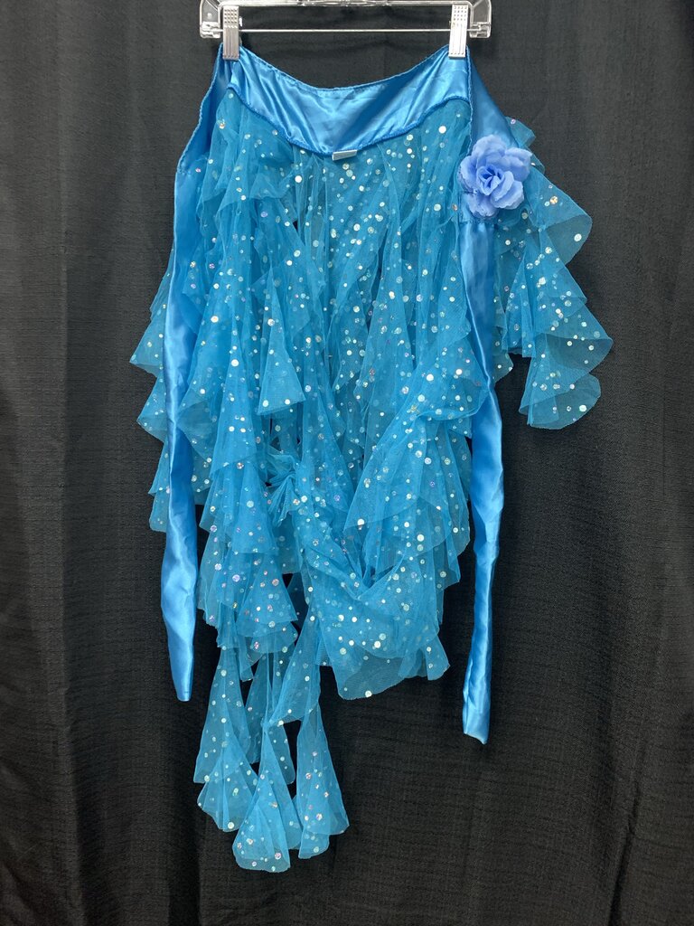 Girls Flower Sequin Wrap Skirt