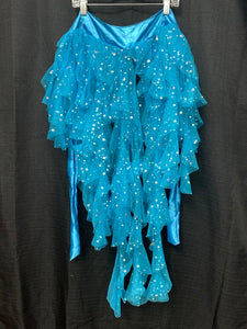 Girls Flower Sequin Wrap Skirt