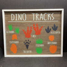 Load image into Gallery viewer, Dino Tracks Wooden Sign
