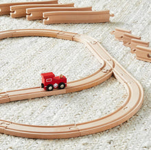 Load image into Gallery viewer, 65pc Wooden Train Tracks Set (NEW)
