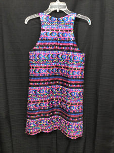 Striped Geometric Sequin Mini Shift Dress